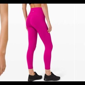 Lululemon Wunder Train High-Rise Tight 25" in Ripened Raspberry